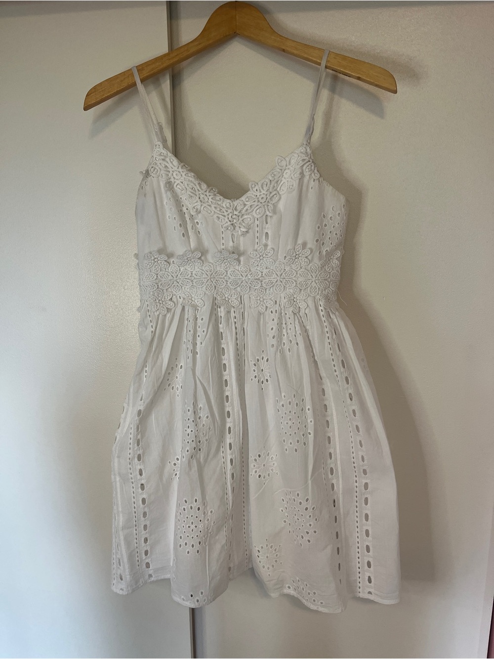 Rebellion White Eyelet Mini Dress